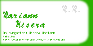 mariann misera business card